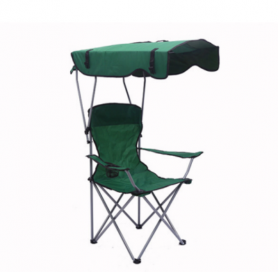 Silla de playa plegable de tela Oxford para acampar al aire libre con parasol