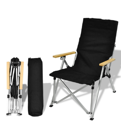 Silla de playa plegable con marco de acero para acampar al por mayor con respaldo ajustable
