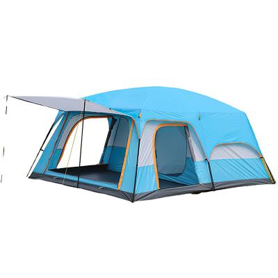 Tienda de campaña familiar impermeable de doble capa para 6-10 personas
