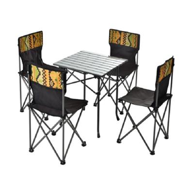 Juego de sillas de camping con mesa plegable portátil para exteriores
