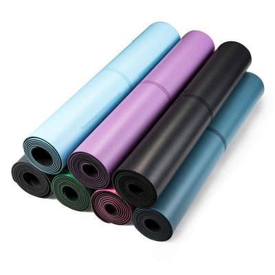 Estera de yoga PU antideslizante con diseño personalizado impreso OEM
