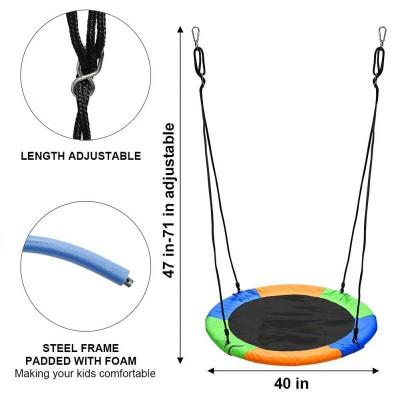 Columpio de árbol con platillo para exteriores, juego volador, accesorios para niños
