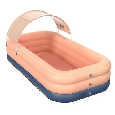Piscina exterior inflable automática de PVC con dosel
