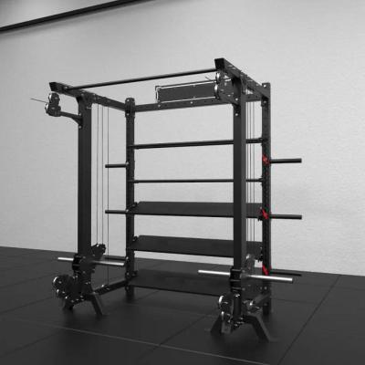 Máquinas de fuerza Sistemas de poleas Rack de potencia multifunción Ejercicio Sentadilla
