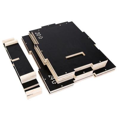 Caja de salto pliométrico 3 en 1 de madera y suave, caja pliométrica
