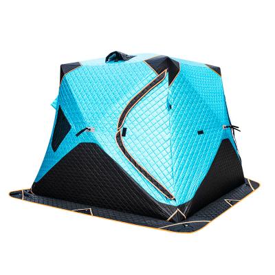 4 capas gruesas refugio de pesca de invierno algodón cálido al aire libre Camping automático tienda de pesca en hielo
