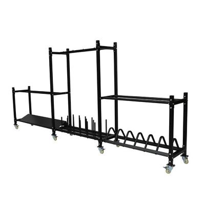 Estante multifuncional Estante para mancuernas, estante para discos de barra, estante para balones medicinales, estante para pesas rusas