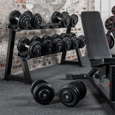 Rack de mancuernas de dos niveles con resistencia ajustable