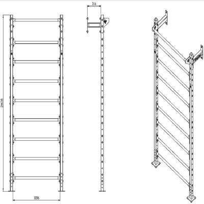 Juego de barras de escalera de pared sueca