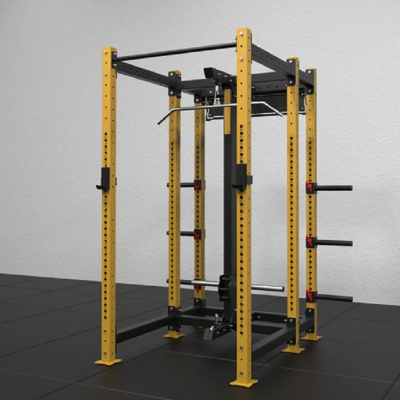 Equipo de fitness comercial con placa colgante, jaula de potencia, soporte para sentadillas