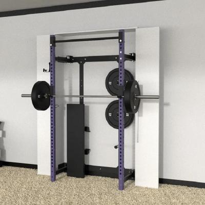 Banco de levantamiento de pesas plegable, soporte para sentadillas, soporte para dominadas y soporte para barra